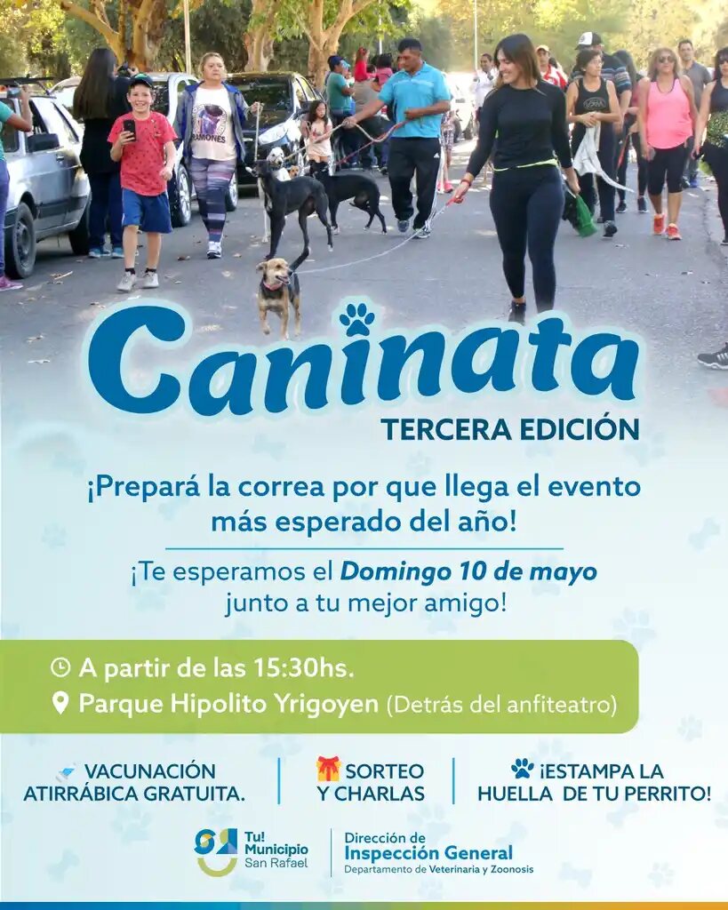 Se viene la 3ra edición de la caninata por el día del animal