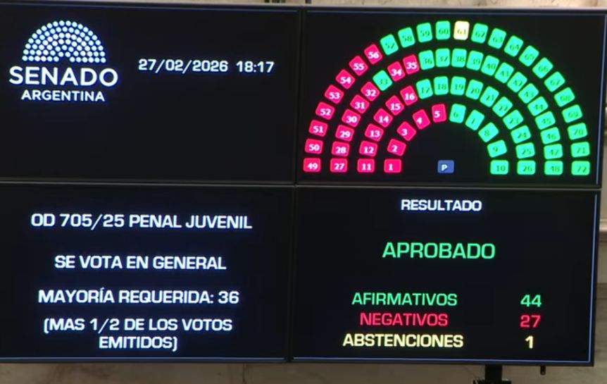 El Senado convirtió en ley el nuevo Régimen Penal Juvenil y fijó en 14 años la edad de imputabilidad